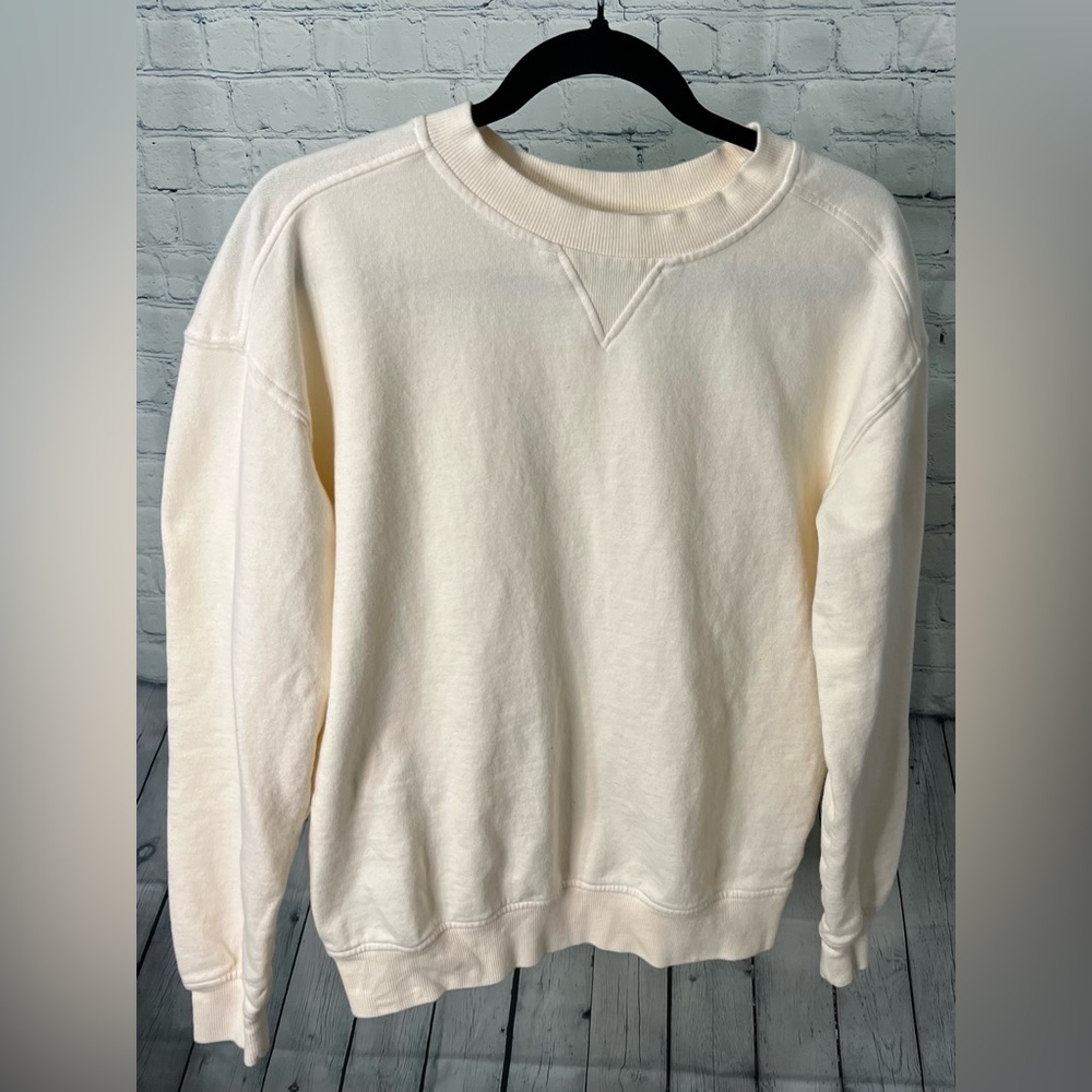 GoodFellow & Co Cream Crew Neck Sweatshirt | Sz Sm